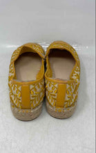 Load image into Gallery viewer, Aldo Womens Yellow Beige Embroidered Slip-On Espadrille Flats Size 7.5
