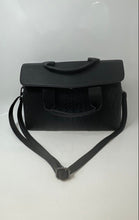 Load image into Gallery viewer, Verano Hill Womens Brittany Black Faux Leather Croc Flap Everyday Tote Purse
