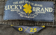 Load image into Gallery viewer, Lucky Brand Womens Black Denim Dark Wash Regular Fit Straight Leg Jeans Sz 0/25
