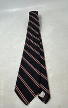 Load image into Gallery viewer, Lilly Pulitzer Mens Blue And Burgundy Striped Silk Adjustable Pointed Tie
