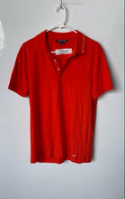 Load image into Gallery viewer, Michael Kors Mens Orange Short Sleeve Collared Golf Polo Shirt Size Small
