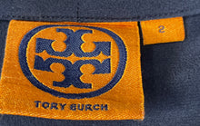 Load image into Gallery viewer, Tory Burch Womens Blue Silk Sleeveless Scoop Neck Regular Fit Tank Top Size 2
