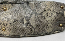 Load image into Gallery viewer, GILI Brand Womens Gray Animal Print Leather Inner Pockets Tassel Tote Bag
