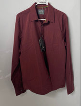 Load image into Gallery viewer, Tom Baine Mens Burgundy Stretch Slim-Fit Long Sleeve Dress Shirt Size XL W/ Tag
