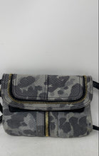 Load image into Gallery viewer, B. Makowsky Womens Gray Black Animal Print Adjustable Strap Crossbody Bag
