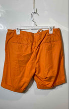 Load image into Gallery viewer, Umberto Carro Mens Orange Pleated Front Cuffed Hem Bermuda Shorts Size 32
