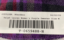 Load image into Gallery viewer, Lauren Ralph Lauren Womens Purple Plaid Long Sleeve Pullover Sweater Size M
