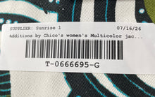 Load image into Gallery viewer, Additions By Chico's Womens Multicolor Printed Button Front Jacket Size 3
