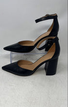 Load image into Gallery viewer, Marc Fisher Womens Black Leather Block Heel Ankle Strap Sandals Size 9M
