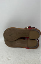 Load image into Gallery viewer, Tommy Hilfiger Womens Red Leather Buckle Block Heel Thong Sandals Size 7M
