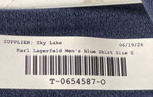 Load image into Gallery viewer, Karl Lagerfeld Mens Blue Short Sleeve Collared Polo Shirt Size Small
