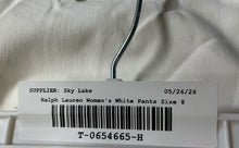 Load image into Gallery viewer, Lauren Ralph Lauren Womens White Flat Front Skinny Leg Dress Pants Sz 8 w/ Tags
