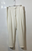 Load image into Gallery viewer, Calvin Klein Womens Off White Flat Front Drawstring Ankle Pants Size Large
