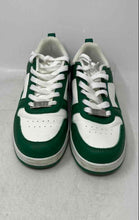 Load image into Gallery viewer, Lucky Step Mens White Green Leather Lace-Up Low Top Sneakers Shoes Size 9
