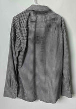 Load image into Gallery viewer, Sean John Mens White Black Geometric Tailored Fit Dress Shirt Size 16 1/2
