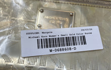 Load image into Gallery viewer, Michael Kors Womens Gold Signature Print Leather Outer Pocket Wristlet Wallet
