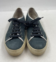 Load image into Gallery viewer, Authentic Tod's Womens Blue Silver Tone Lace-Up Sneaker Shoes Size 39 Damaged
