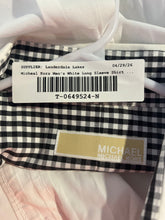 Load image into Gallery viewer, Michael Kors Mens White Long Sleeve Collared Button-Up Shirt Size X-Large
