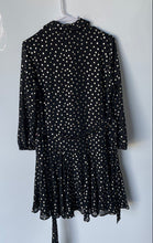 Load image into Gallery viewer, Tommy Hilfiger Womens Black Gold Polka Dot Shirt Dress Size XS With Tag
