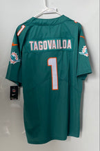 Load image into Gallery viewer, Nike Mens Green Miami Dolphins Tua Tagovailoa # 1 NFL Jersey Size Medium W/Tag

