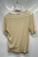 Load image into Gallery viewer, Zara Womens Yellow Short Sleeve Round Neck Pullover T-Shirt Size Large
