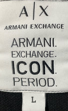 Load image into Gallery viewer, Armani Exchange Mens Black Short Sleeve Button Front Collared Polo Shirt Size L
