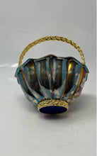 Load image into Gallery viewer, International Silver Co. Silver And Gold Color Basket With Braided Handle
