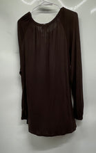 Load image into Gallery viewer, Michael Kors Womens Brown Long Sleeve Keyhole Neck Regular Fit Blouse Top Sz XL
