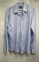 Load image into Gallery viewer, Hugo Boss Mens Light Blue Regular Fit Collared Dress Shirt Size 16 34/35
