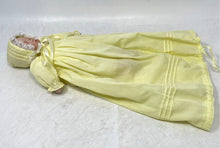 Load image into Gallery viewer, Baby In Yellow Dress Sleep Eyes Lace Bonnet Collectible Porcelain Doll
