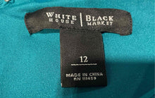Load image into Gallery viewer, White House Black Market Womens Teal Short Sleeve Fit &amp; Flare Dress Size 12

