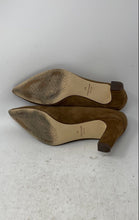 Load image into Gallery viewer, Cole Haan Womens Brown Suede Pointed Toe Slip-On Block Pump Heels Size 9B
