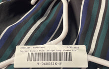 Load image into Gallery viewer, Express Womens Multicolor Striped Long Sleeve Front Tie Wrap Blouse Top Size L
