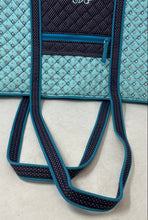 Load image into Gallery viewer, Vera Bradley Womens Blue Double Handle Inner Outer Pockets Shoulder Tote Handbag
