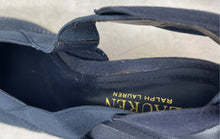 Load image into Gallery viewer, Lauren Ralph Lauren Womens Blue Hook And Loop Wedge Espadrille Heels Size 7B
