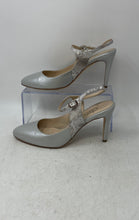 Load image into Gallery viewer, Elizee Womens Frecia Gray Leather Ankle Strap Stiletto Pump Heels Size 37.5
