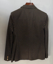 Load image into Gallery viewer, Michael Kors Womens Navy Blue And Yellow Printed Two-Button Blazer Size 14
