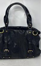 Load image into Gallery viewer, Sabina New York Womens Black Leather Inner Pocket Double Handle Shoulder Bag
