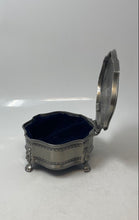 Load image into Gallery viewer, Silver-Tone Plated Lion Paw Feet Ornate Velvet Lined Jewelry Trinket Box
