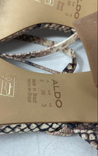 Load image into Gallery viewer, Aldo Womens Adrauder Brown Animal Print Open Toe Strappy Sandals Size 6
