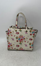 Load image into Gallery viewer, Steve Madden Womens White Floral Print Zipper Double Handle Tote Handbag
