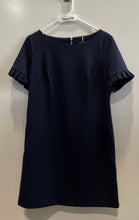 Load image into Gallery viewer, Tommy Hilfiger Womens Dark Blue Short Sleeve Round Neck Zipper Shift Dress 10P

