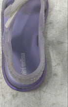 Load image into Gallery viewer, Mini Melissa Girls Stripes M Lover Purple Open Toe Strappy Sandals Size 11
