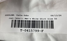 Load image into Gallery viewer, Just Cavalli Mens White Cotton Long Sleeve Collared Dress Shirt Size 50
