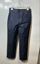 Load image into Gallery viewer, Loft Womens Blue Flat Front Stretch Pockets Straight Leg Trouser Pants Size 2
