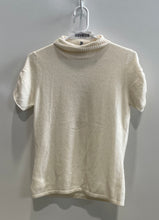 Load image into Gallery viewer, Giorgetti Womens White Knitted Turtleneck Short Sleeve Pullover Sweater Size 42
