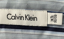 Load image into Gallery viewer, Calvin Klein Mens Multicolor Striped Cotton Long Sleeve Dress Shirt Size 16 1/2
