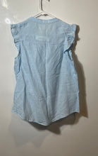 Load image into Gallery viewer, Lilly Pulitzer Womens Blue Linen Sleeveless Blouse Top Size Medium
