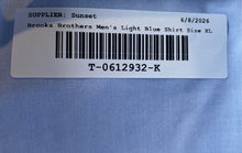 Load image into Gallery viewer, Brooks Brothers Mens Milano Light Blue Cotton Long Sleeve Dress Shirt Sz 14 1/2
