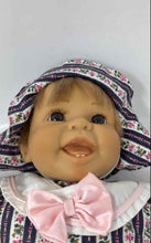 Load image into Gallery viewer, Berenguer Blonde Hair Brown Eye Medium Complexion Floral Dress Baby Girl Doll
